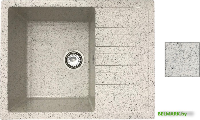 Кухонная мойка БелЭворс Vega L (олово, без сифона) - фото