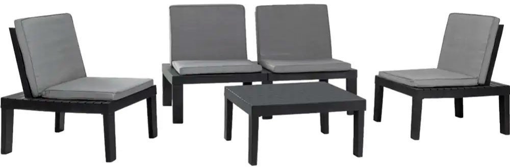 Набор садовой мебели Ipae Progarden MOL05CCA (антрацит) - фото