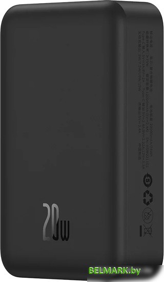 Внешний аккумулятор Baseus Magnetic Mini Wireless Fast Charge Power Bank 20W 20000mAh (черный) - фото