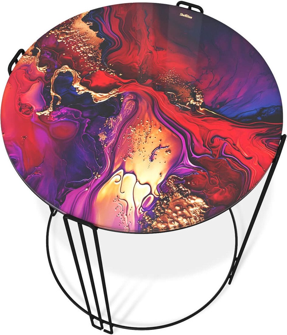 Журнальный столик Sheffilton SHT-CT53 (амарантовый/черный муар) - фото2