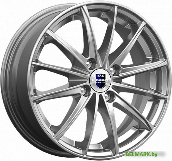Литые диски K&K Пойнт Бланк 15x6" 4x100мм DIA 60.1мм ET 50мм Дарк платинум - фото