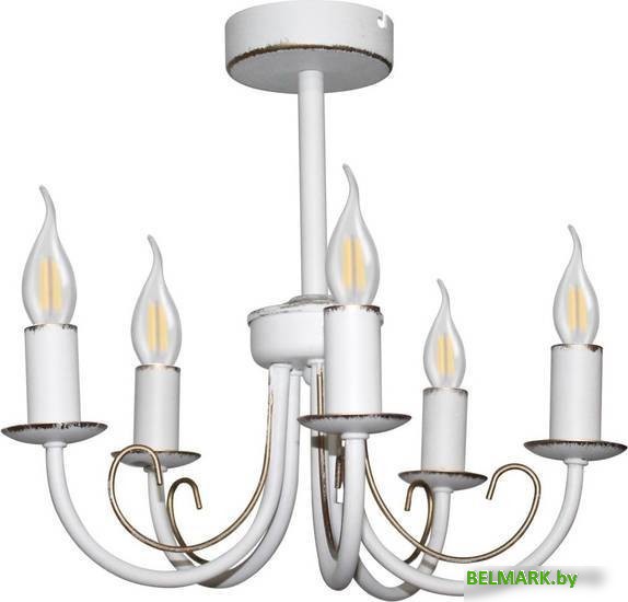 Люстра средней высоты Элетех Рустика 253 НСБ 01-5х60-123 Е14 1005404245 (белый патина) - фото2