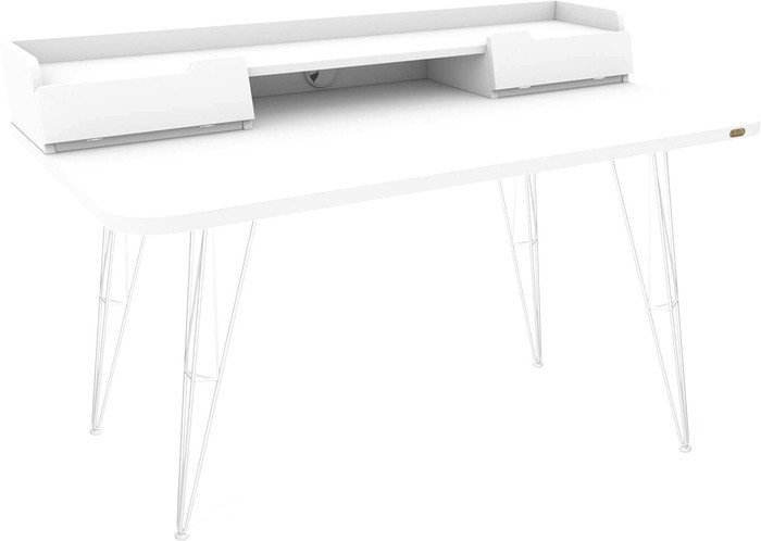 Стол Sheffilton SHT-TU10/TT31 120/65 ЛДСП (белый/белый шагрень) - фото