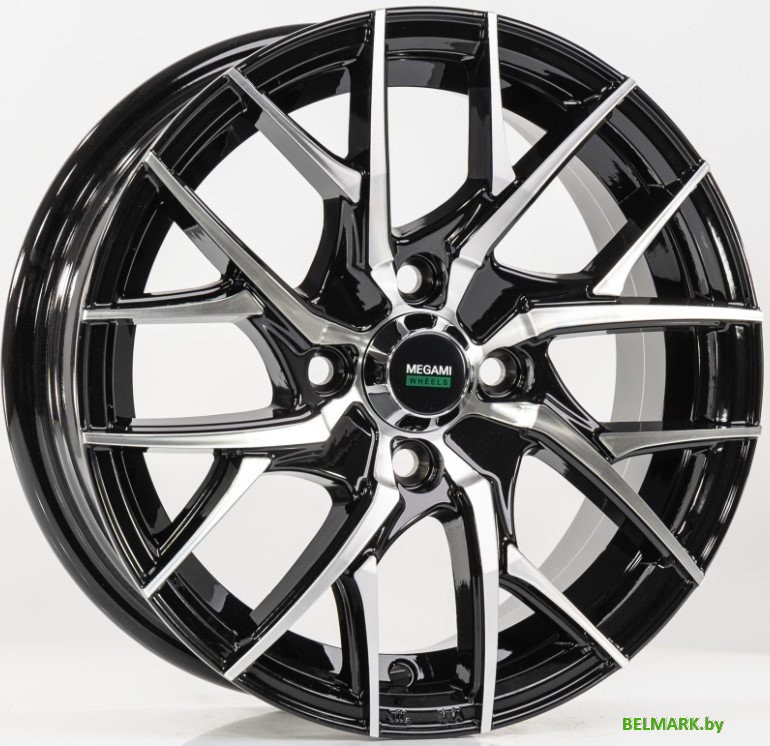 Литые диски Megami MGM-12 14x5.5" 5x100мм DIA 57.1мм ET 35мм BKF - фото