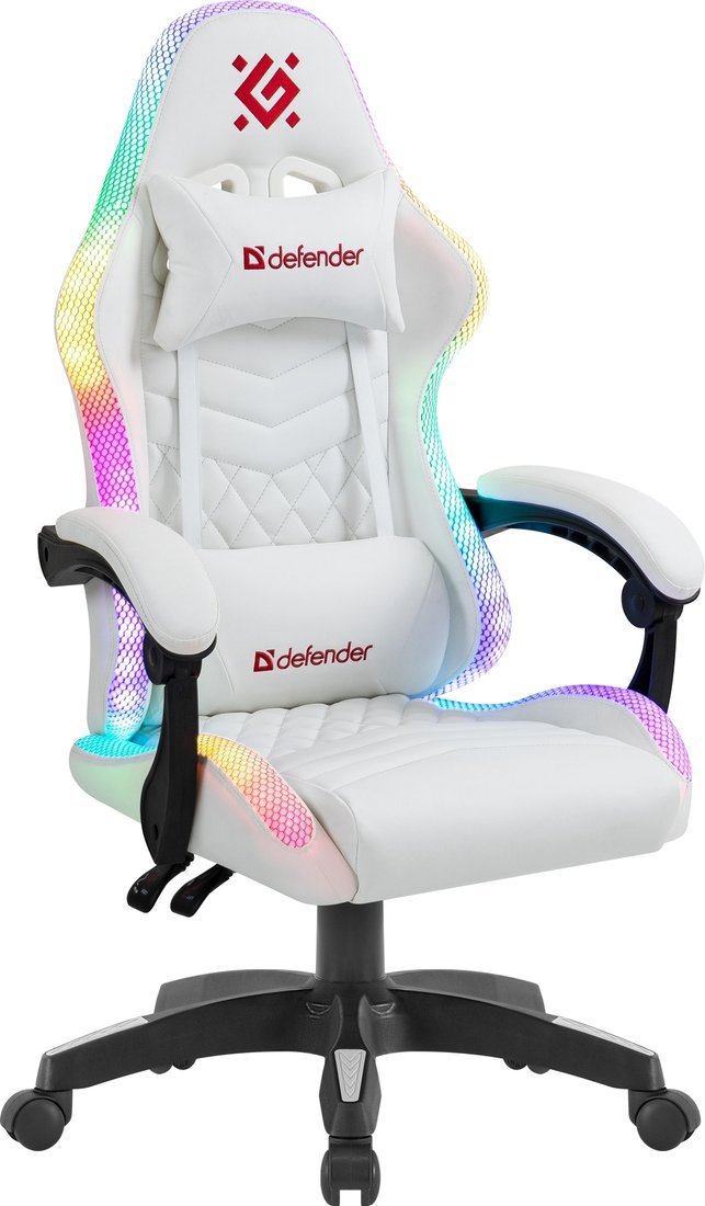 Игровое (геймерское) кресло Defender Core (белый) - фото