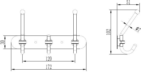 Крючок для ванны Ledeme L201-3 - фото2
