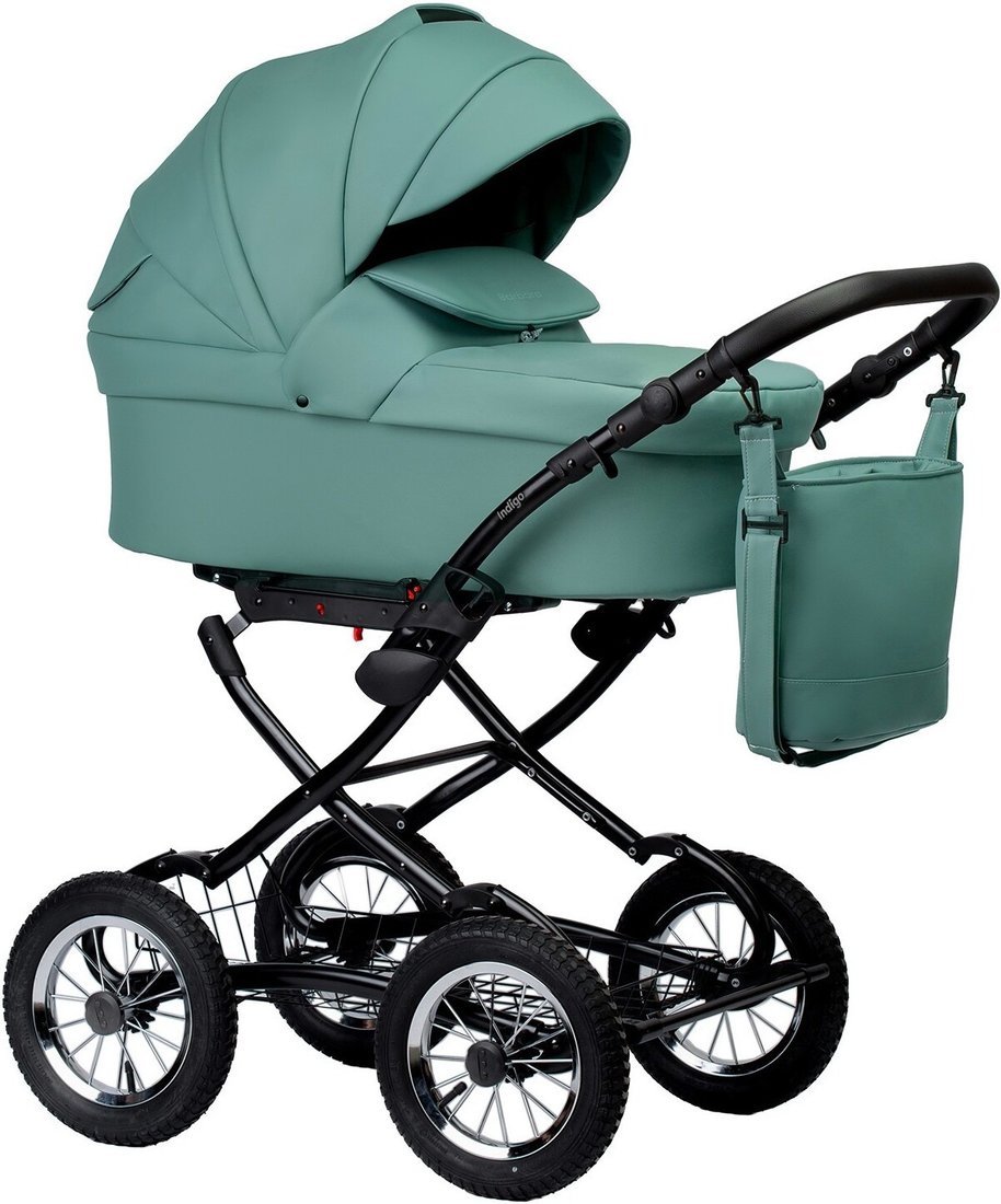 Универсальная коляска Indigo Barbara ECO Classic (2 в 1, be 01/шалфей кожа) - фото