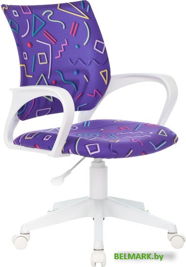 Компьютерное кресло Бюрократ Burokids 1W 1920838 (фиолетовый Sticks 08/пластик белый) - фото