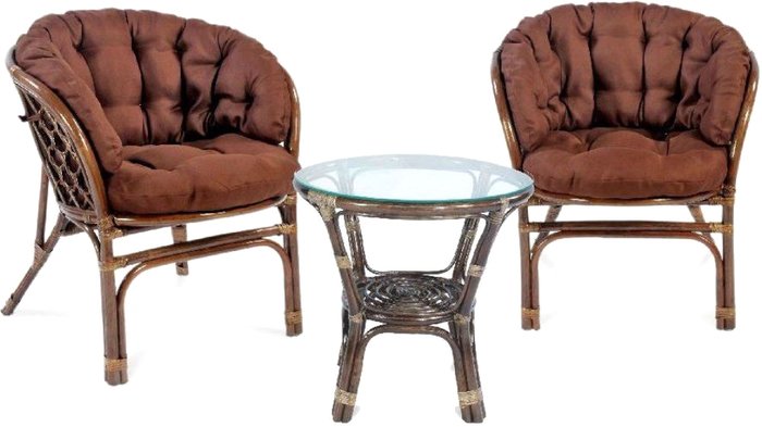 Набор садовой мебели Garden Story Багамы Мини CV-12C (коньячный/коричневый) - фото