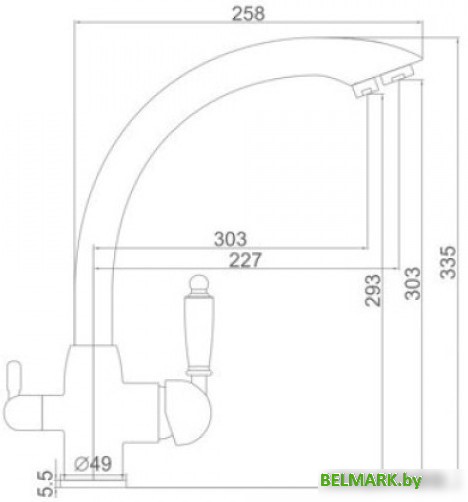 Смеситель Ledeme L4455F-3 (черный) - фото2