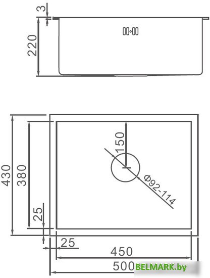 Кухонная мойка Gerhans K35043B - фото2