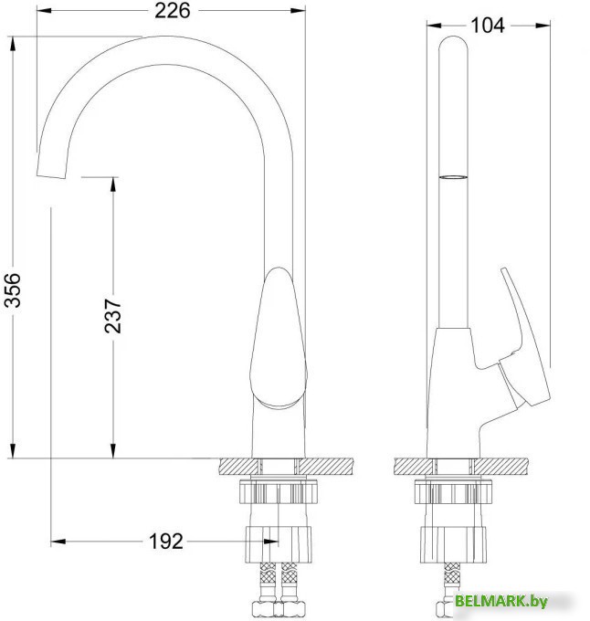 Смеситель Lemark Линара LM0405PGR - фото2