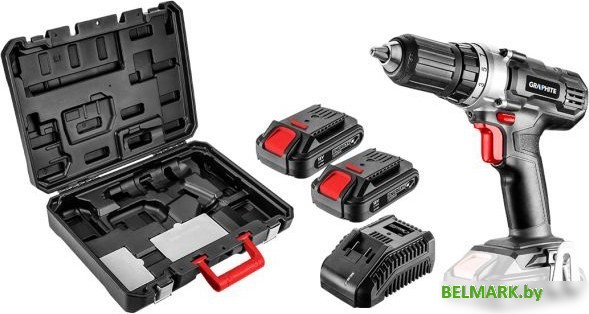 Дрель-шуруповерт GRAPHITE 58G006-SET2 (с 2-мя АКБ, кейс) - фото