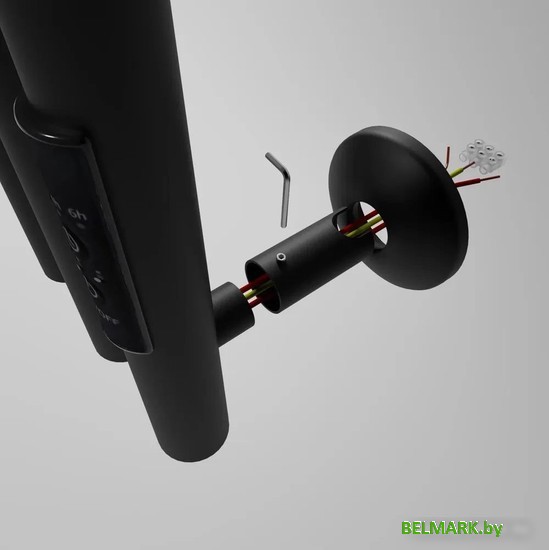 Полотенцесушитель Маргроид Ferrum Inaro СНШ 120x6x12 6 крючков, Черный матовый, скрытого монтажа, таймер справа - фото2