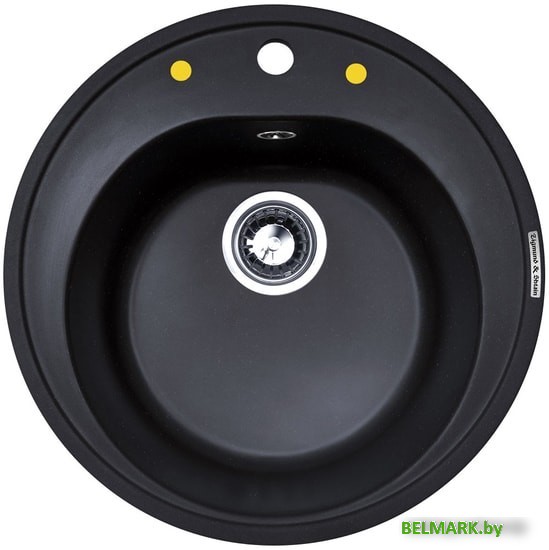 Кухонная мойка Zigmund & Shtain Kreis 505 (черный базальт) - фото