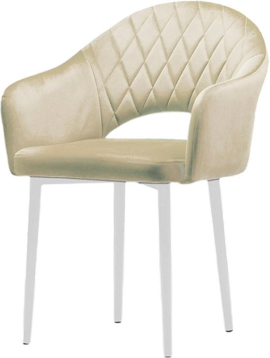 Стул Памир София F06 Поворотный (светло-бежевый/белая опора) - фото