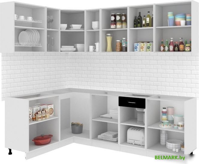 Угловая кухня Кортекс-мебель Корнелия Экстра 1.5x2.4 без столешницы (дуб сонома) - фото2