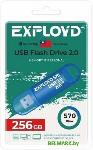 USB Flash Exployd 570 256GB (синий) - фото