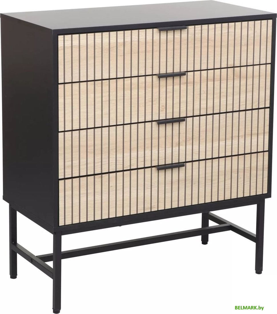 Комод Signal MAGO K2 (дуб/черный мат) - фото