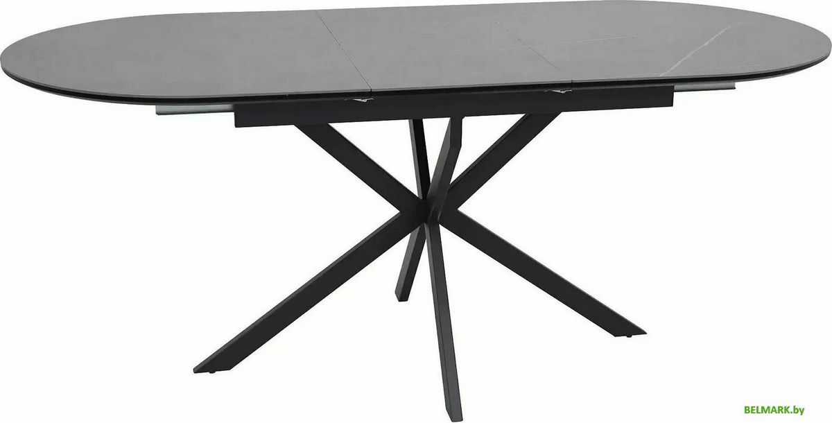 Кухонный стол Signal Gaston ceramic 140-180/100 (серый/черный) - фото