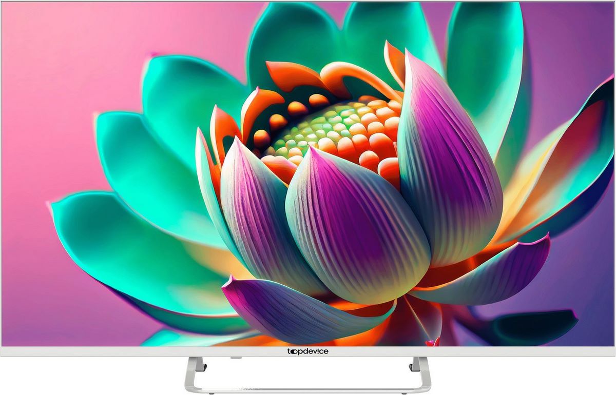 Телевизор Topdevice 43" SMART TV YаOS (белый) - фото