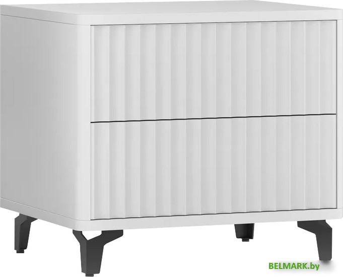 Тумба Shtabe Royal 5003 эко (белый/белый/черный) - фото