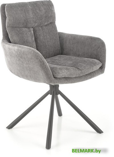 Стул с подлокотниками Halmar K495 (серый/черный) - фото