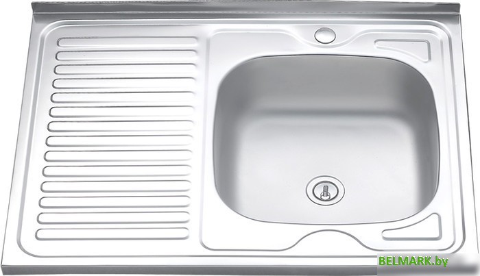 Кухонная мойка Melana MLN-6060 R (матовая, глубина чаши 16 см., сталь 0.4 мм.) - фото
