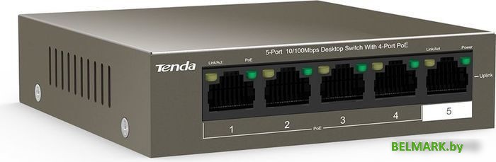 Неуправляемый коммутатор Tenda TEF1105P-4-38W - фото2