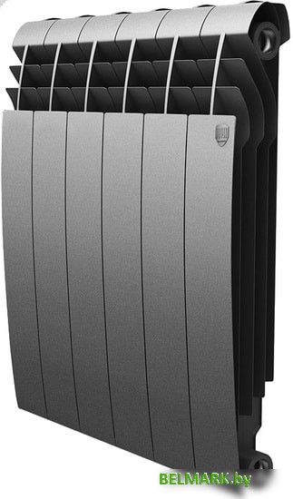 Биметаллический радиатор Royal Thermo BiLiner 500 Silver Satin (14 секций) - фото