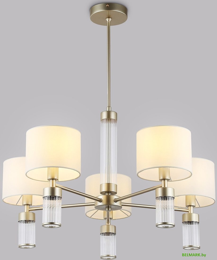 Подвесная люстра Ambrella LH71301/5 CGD/WH (золото/белый) - фото