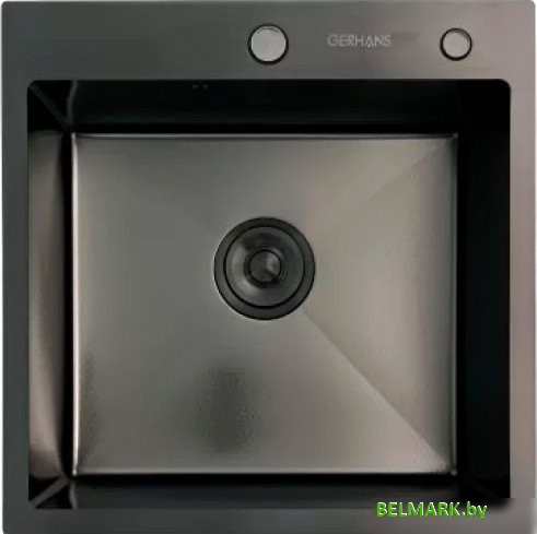 Кухонная мойка Gerhans K35050BD Decor (графит) - фото