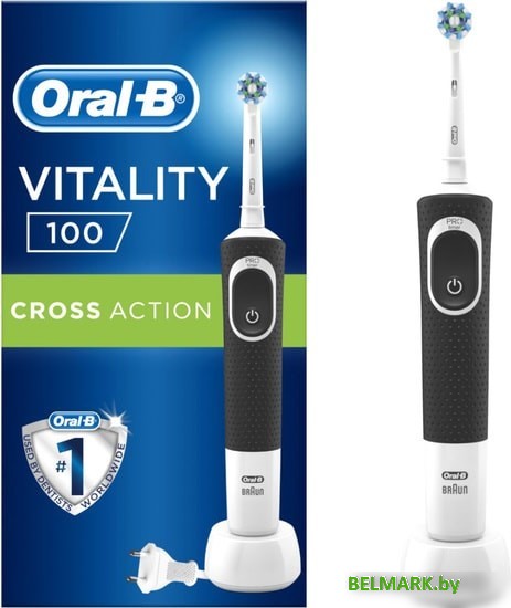 Электрическая зубная щетка Braun Oral-B Vitality 100 Cross Action D100.413.1 (черный) - фото