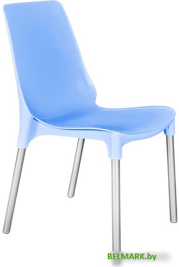 Стул Sheffilton SHT-S75 (голубой/хром лак) - фото