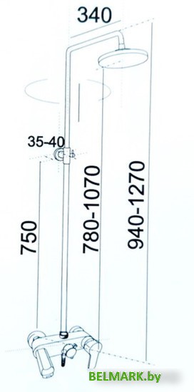 Душевая система ЦС Гармония №4 D200 ДС0001-9К - фото2