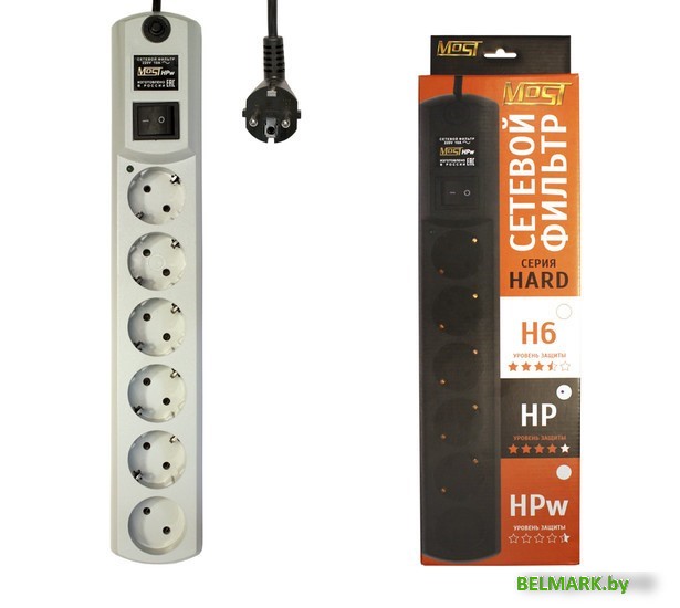 Сетевой фильтр Most HPW 2 м (белый) - фото2