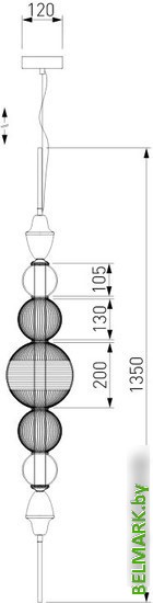 Подвесная люстра Bogate's Euphoria 436/5 - фото2