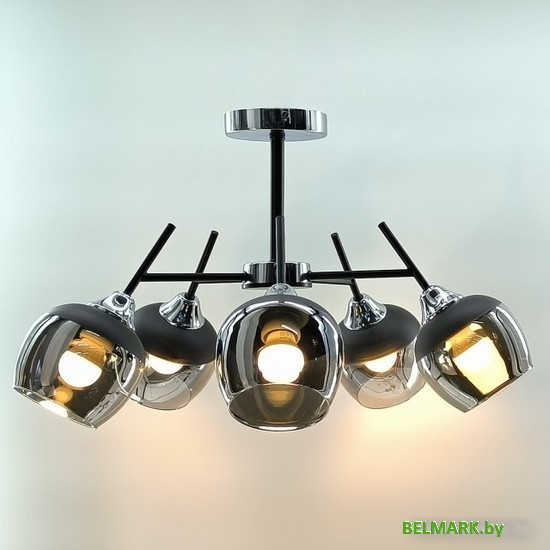 Люстра средней высоты Aitin Pro НПБ 02-5x60-105 S5138/5 (хром/черный) - фото2