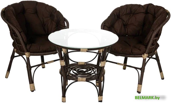 Набор садовой мебели BiGarden БГ- Багама 2+1 (кофейный) - фото