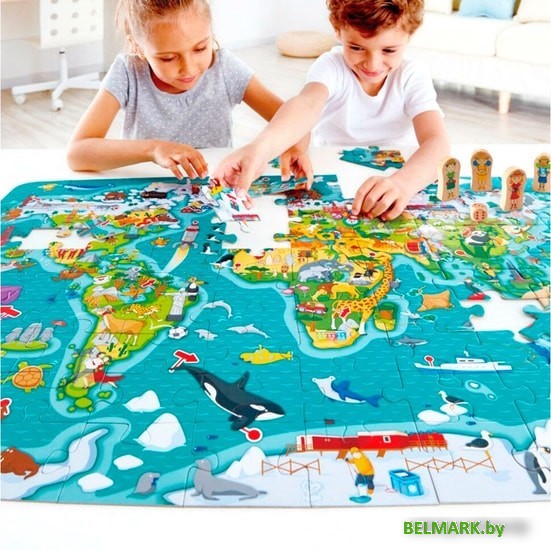 Пазл Hape Карта мира - фото