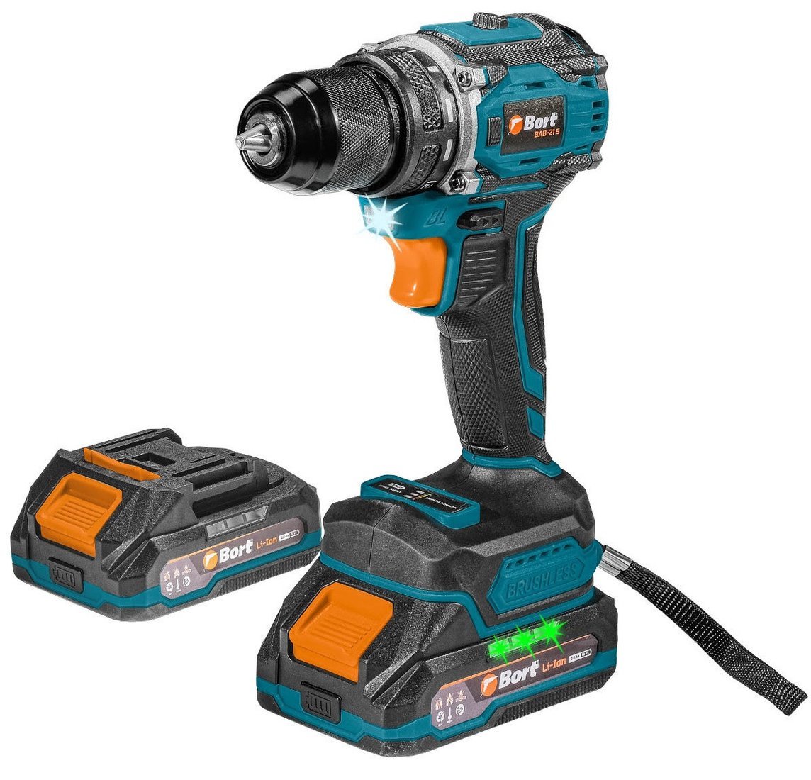 Дрель-шуруповерт Bort BAB-21S 93414912 (с 2-мя АКБ, кейс) - фото