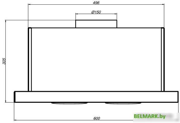 Кухонная вытяжка Elikor Интегра Glass 60П-650-В2Л (черный/стекло черное) - фото2