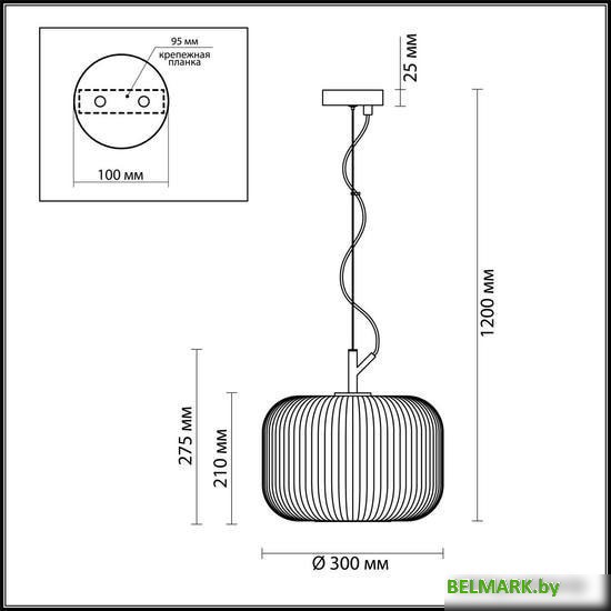 Подвесная люстра Odeon Light Roofi 4754/1 - фото2