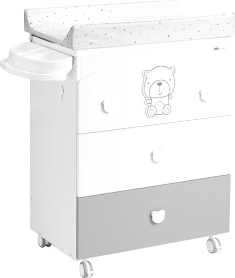 Детский комод CAM Cassettiera Orso Тедди G262-C247 (белый/серый) - фото