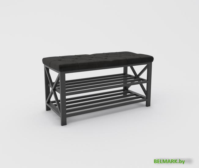 Банкетка Hype Mebel Будс (черный/черный) - фото