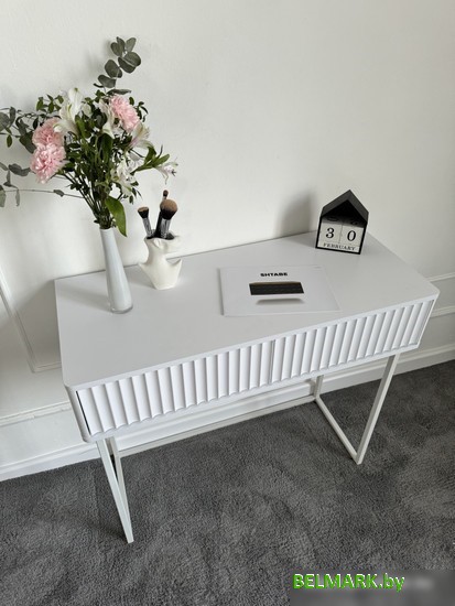 Консольный стол Shtabe Royal 5011 эко (белый/белый/белый) - фото2