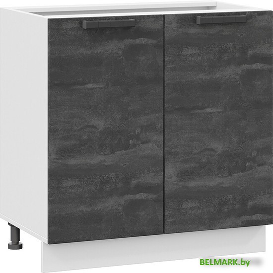 Шкаф напольный Трия Детройт 1Н8 (белый/угольный камень) - фото