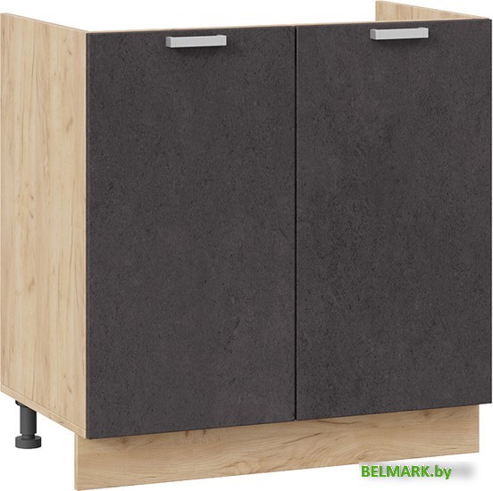 Шкаф напольный Трия Гранита 1Н8М (дуб крафт золотой/бетон графит) - фото