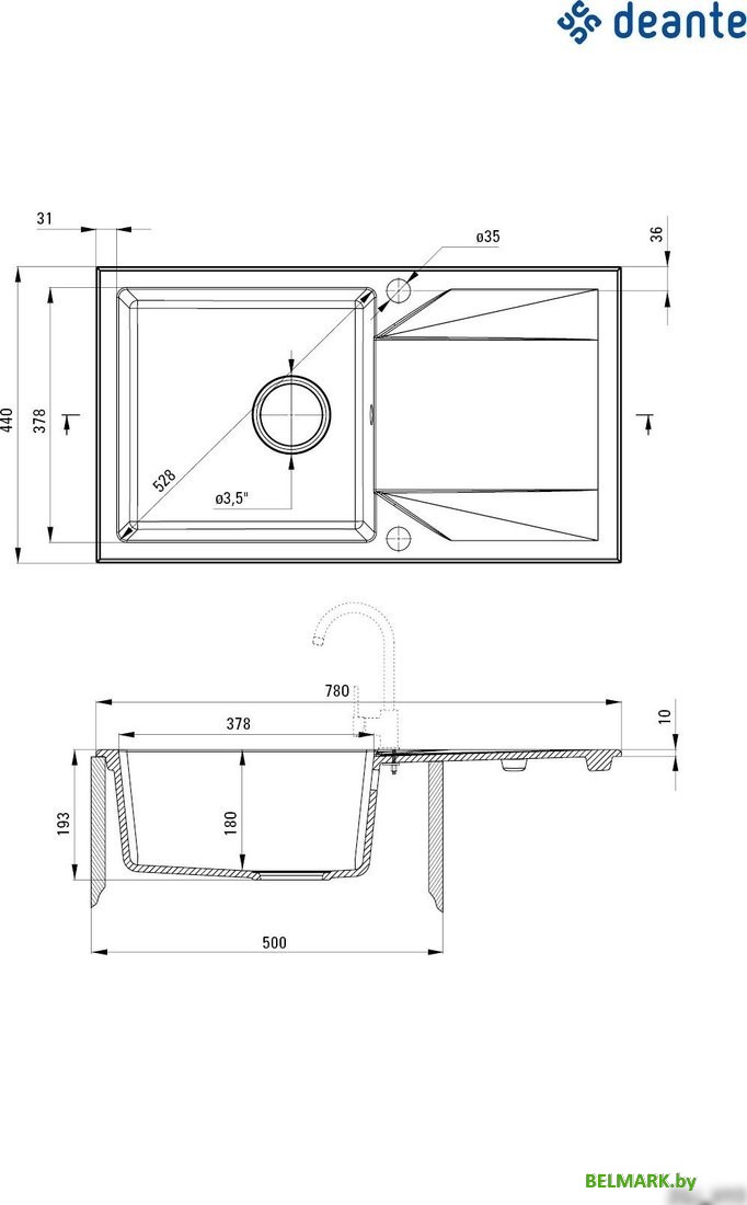 Кухонная мойка Deante ZQJ_5113 - фото2