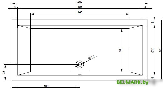 Ванна Riho Lugo 200x90 (без ножек) - фото2